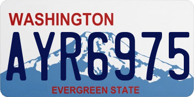 WA license plate AYR6975