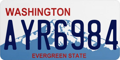 WA license plate AYR6984