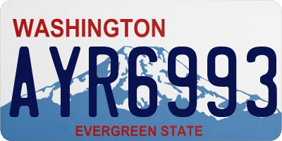 WA license plate AYR6993