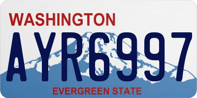 WA license plate AYR6997