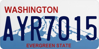 WA license plate AYR7015