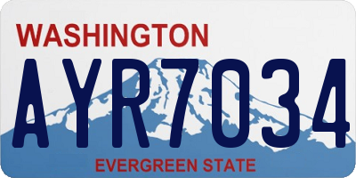 WA license plate AYR7034