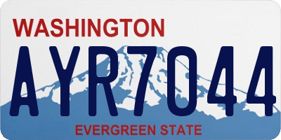 WA license plate AYR7044