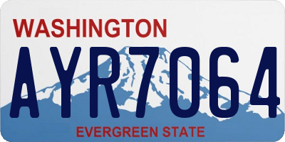 WA license plate AYR7064