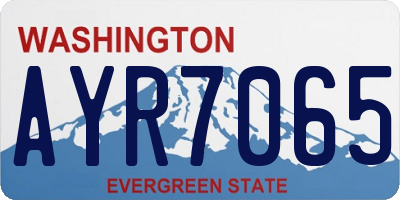 WA license plate AYR7065