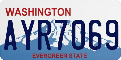 WA license plate AYR7069