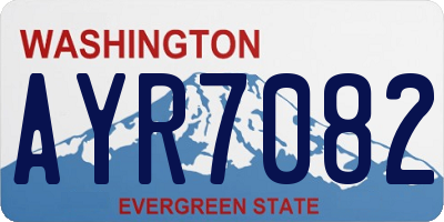 WA license plate AYR7082