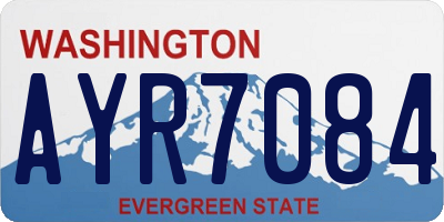 WA license plate AYR7084