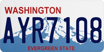 WA license plate AYR7108