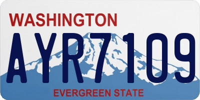 WA license plate AYR7109