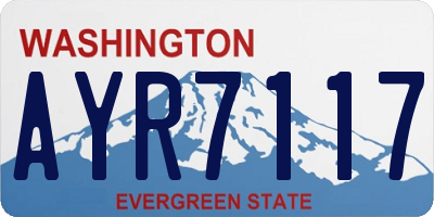 WA license plate AYR7117
