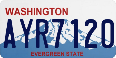 WA license plate AYR7120