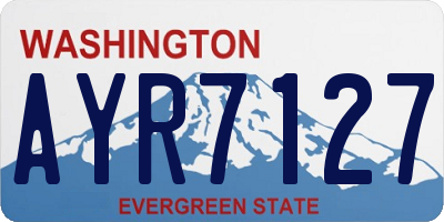 WA license plate AYR7127