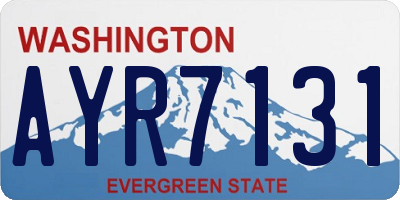 WA license plate AYR7131