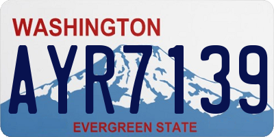 WA license plate AYR7139