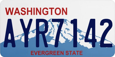 WA license plate AYR7142