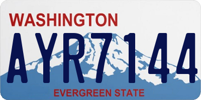 WA license plate AYR7144
