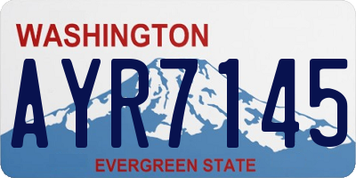 WA license plate AYR7145