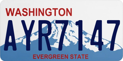 WA license plate AYR7147