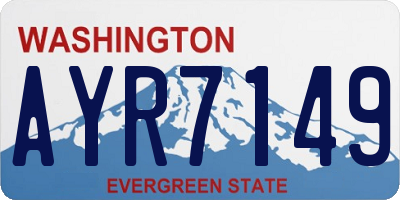 WA license plate AYR7149