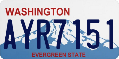 WA license plate AYR7151