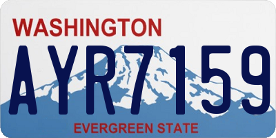 WA license plate AYR7159