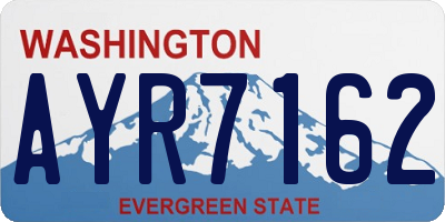 WA license plate AYR7162