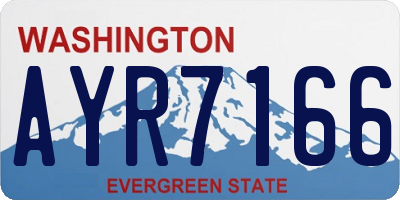 WA license plate AYR7166