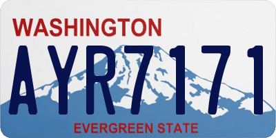 WA license plate AYR7171