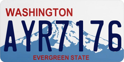 WA license plate AYR7176