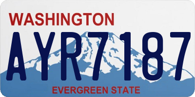 WA license plate AYR7187