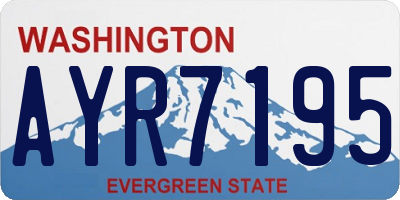 WA license plate AYR7195