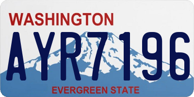 WA license plate AYR7196