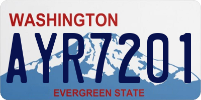WA license plate AYR7201
