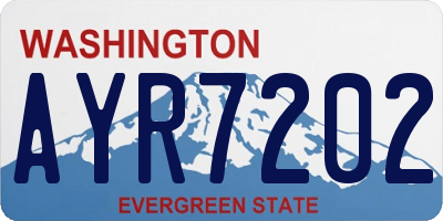 WA license plate AYR7202