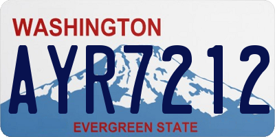 WA license plate AYR7212