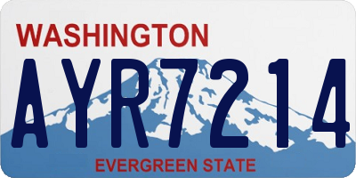 WA license plate AYR7214