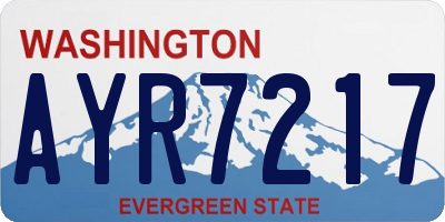 WA license plate AYR7217