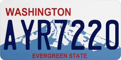 WA license plate AYR7220