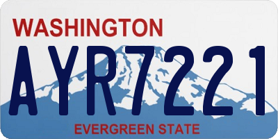 WA license plate AYR7221