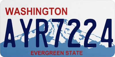 WA license plate AYR7224