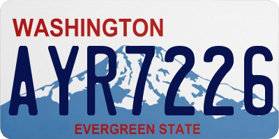 WA license plate AYR7226