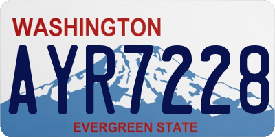 WA license plate AYR7228