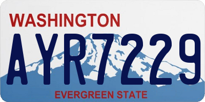 WA license plate AYR7229