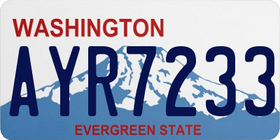 WA license plate AYR7233