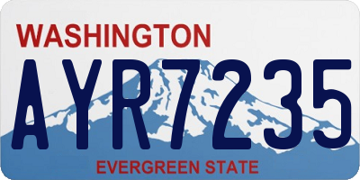 WA license plate AYR7235