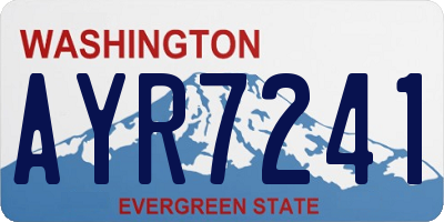 WA license plate AYR7241