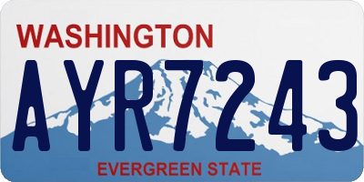 WA license plate AYR7243