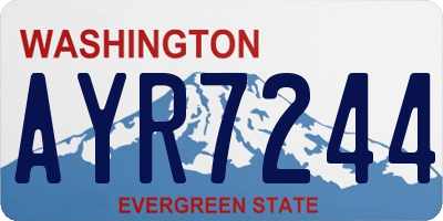 WA license plate AYR7244