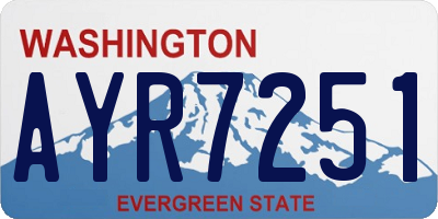 WA license plate AYR7251